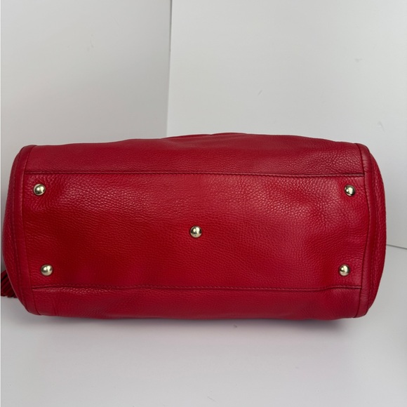 Gucci Red Soho Pebbled Leather Hobo with Tassel - Picture 5 of 15